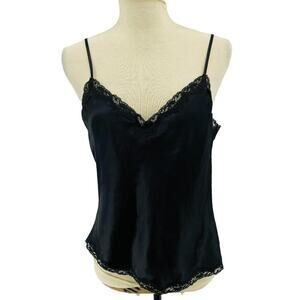 Victoria's Secret Black Camisole Lace Trim Size Medium